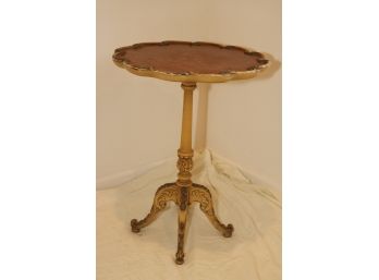 Antique 2-tone Tripod Pedestal Table