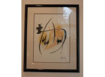 Framed Michael Schreck Abstract Signed Print