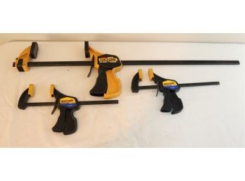 3 Bar Clamps- 2 Irwin Quick Grip 6' & 32' Quick Change Clamp
