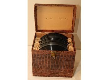 Vintage Record Lot In Storage Box