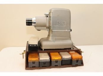 TDC Vivid Model D Slide Projector & Case Three Dimension Company WITH SLIDES!!!