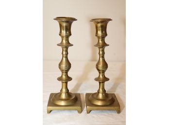 Vintage Brass Candle Sticks  7 7/8' Tall