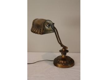 Antique Bronze Piano Banker Desk Lamp Adjustable Swivel Shade