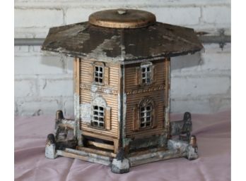 Vintage Pole Mounted Metal Birdhouse