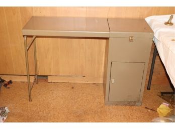 Vintage Metal Folding Desk