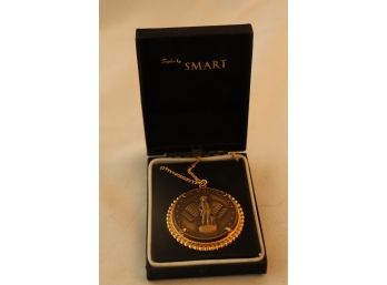 Minuteman American Bicentennial 1776-1976, Bronze Medal Necklace Smart Americana Collection