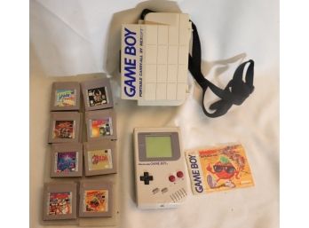 Vintage Game Boy 8 Games And Travel Case
