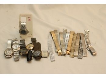 Vintage Wrist Watch And Band Lot Timex ,Spiro Agnew