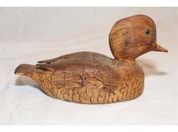 1985 Signed Carved Bufflehead Drake Duck Decoy
