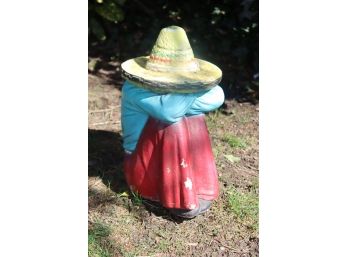 Vintage Mexican Ceramic Garden Siesta Figurine