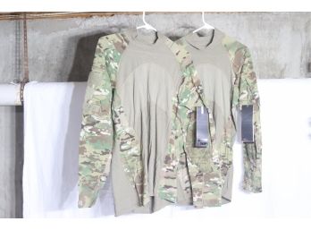 2 NEW WITH TAGS US Army OCP Combat Shirts Size Large MASSIF Mountain Gear Co.