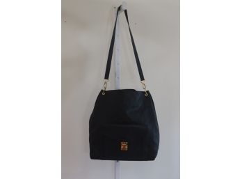 Authentic Black Leather LOUIS VUITTON Monogram Tote Bag Shopper Purse Handbag