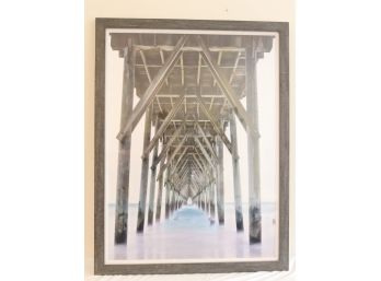 Framed Under The Dock Picture 'Vanishing Point III' From Baltimore Design Center 34 1/4' X 44 1/4'