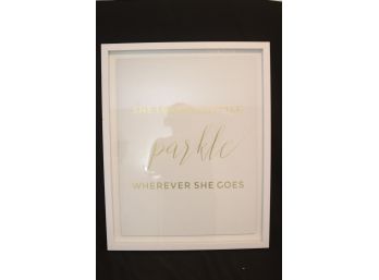 Restoration Hardware Baby & Child Wall Art 'she Leaves A Little Sparkle Where Ever She Goes'
