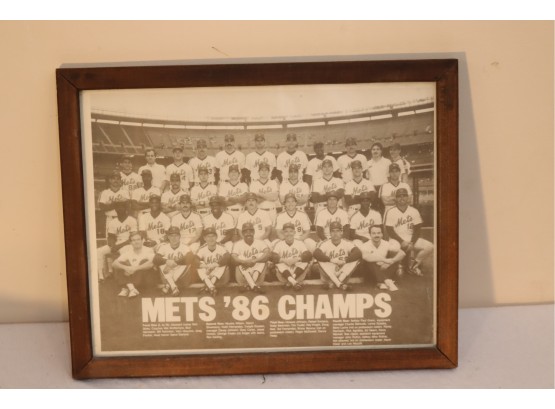 Framed 1986 NY Mets '86 Champs Team Picture