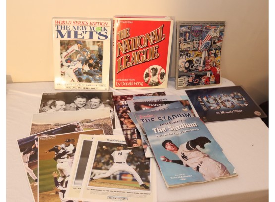 Vintage Baseball Books Magazines Programs Stadium Pictures NY METS Yankees