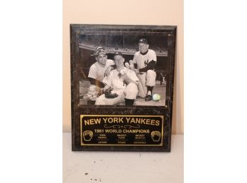 NY Yankees 1961 World Champions Yogi Berra Whitey Ford Mickey Mantle