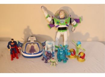 Vintage Toy Action Figures Buzz Lightyear Superman Monsters Inc.