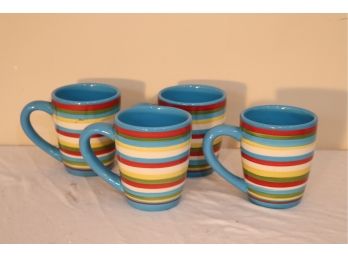 4 Sedona Stripe Large Coffee Mugs