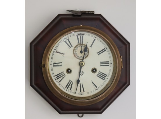 Antique Key Wind 8-day Wall Clock