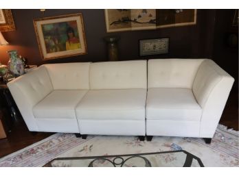 White Jonathan Louis Sectional Sofa Couch
