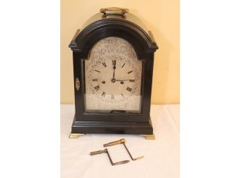 Antique Percival & James Woolwich Wood Case Carriage Table Clock Key Wound