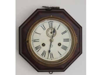 Antique Key Wind 8-day Wall Clock
