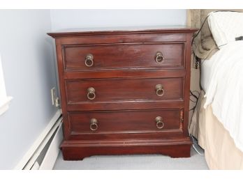 Small Wooden 3 Drawer Dresser End Table Nightstand