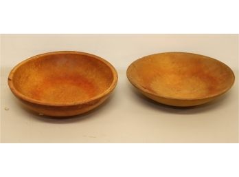 Pair Of Vintage Wooden Bowls Munising Bowl