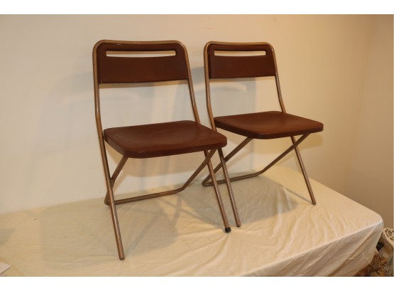 2 Mid-Century COSCO Folding Chairs