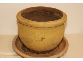 Vintage French Stoneware Planter Pot
