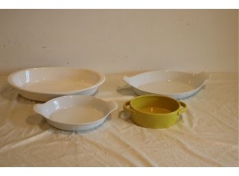 4 Ceramic Casserole Dishes