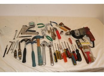 Assorted Tool Lot Hand Tools Milwaukee Electric Drill
