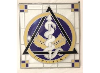 Vintage Dentistry Stained Glass Window Sign