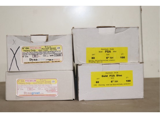 4 Boxes Of 6' DA Sanding Discs PREMIUM PSA Self Sticking Back 80 Grit Aluminum Oxide  Box Of 100  (DA2)