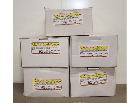 5 Boxes Of 6' DA Sanding Discs PREMIUM PSA Self Sticking Back 100 Grit Aluminu Oxide  Box Of 100  (DA3)