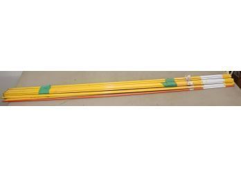 Yellow Reflector Stakes Driveway Snow Plow Guide