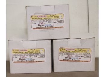 3 Boxes Of 5' DA Sanding Discs PREMIUM PSA Self Sticking Back 60 Grit Aluminum Oxide  Box Of 100  (DA11)
