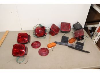 Assorted Trailer Lights.  2 New Rest Used.