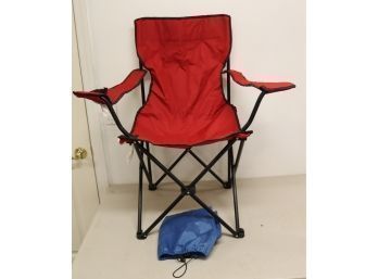 Red Folding Umbrella Chair