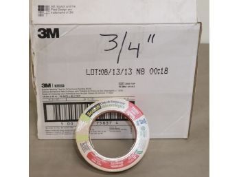 1 Case Of 33 Rolls 3M 3/4' Painters Masking Tape