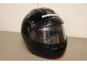 Black Mossi Convertible Full Face Motorcycle Helmet Size L W/ Bag