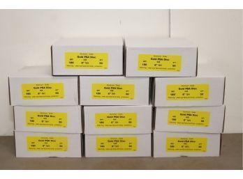 11Boxes Of 6' DA Sanding Discs GOLD PSA Self Sticking Back 180 Grit Aluminum Oxide  Box Of 50  (DA6)