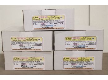 5 Boxes Of 6' DA Sanding Discs PREMIUM PSA Self Sticking Back 320 Grit Aluminum Oxide  Box Of 100  (DA8)