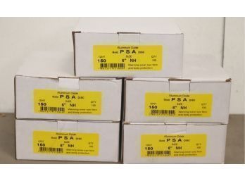 5Boxes Of 6' DA Sanding Discs GOLD PSA Self Sticking Back 150 Grit Aluminum Oxide  Box Of 100  (DA5)