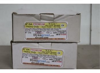 2 Boxes Of 6' DA Sanding Discs PREMIUM PSA Self Sticking Back 400 Grit Aluminum Oxide  Box Of 100  (DA9)