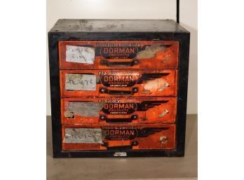Vintage Doorman Products Metal 4 Draw Hardware  Storage Box