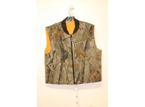 North American Hunting Club Reversible Hunting Vest Camouflage And Blaze Orange  (H-14)