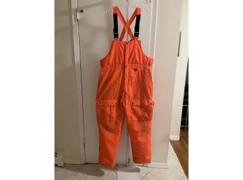 Guide Gear Size Large L Blaze Orange Thinsulate Insulated Hunting Bib Pants
