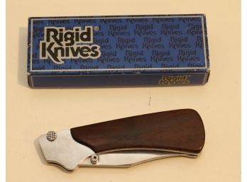 Rigid Wood Handle Pocket Knife With Box